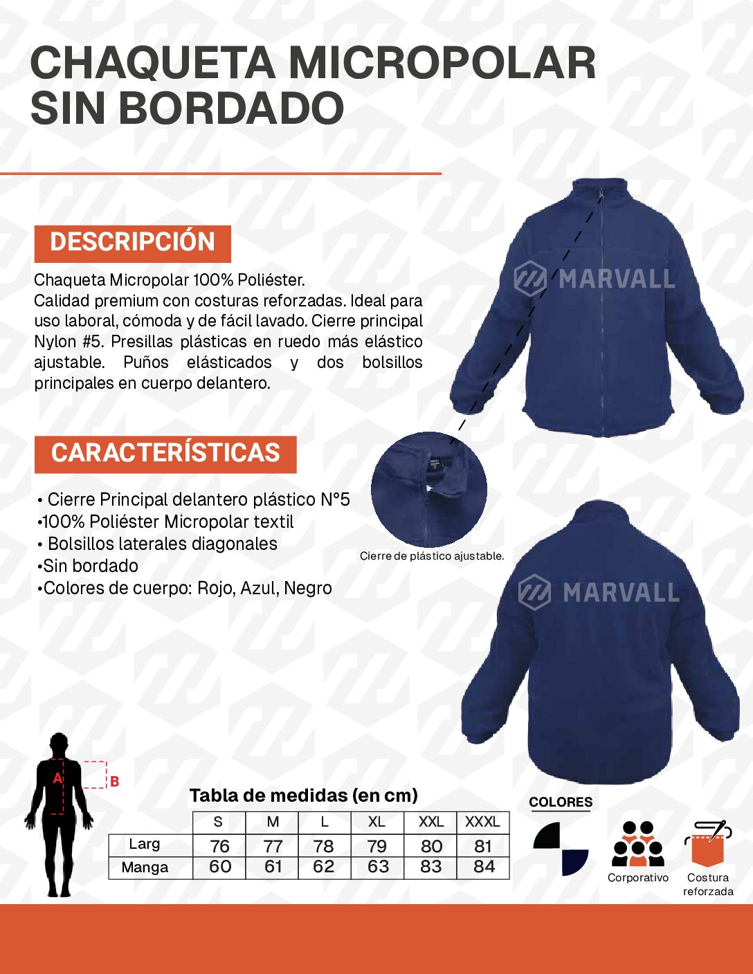 Chaqueta Micropolar SIN BORDADO