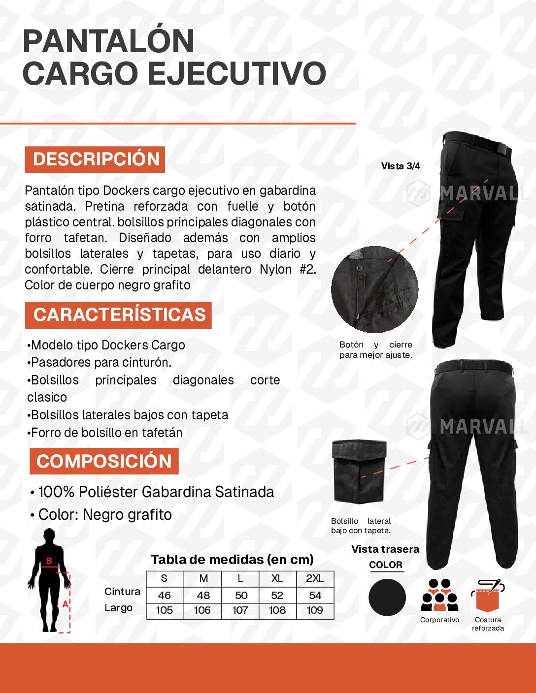 Pantalon Cargo Ejecutivo