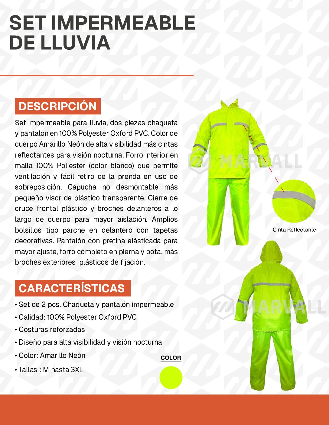 Set Impermeable de lluvia